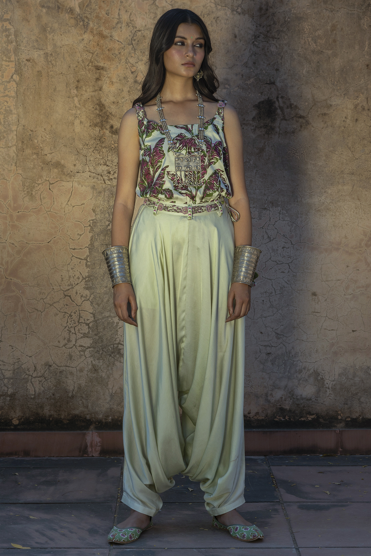 Mint Green Dhoti Set by Punit Balana at Pernia's Pop Up Shop