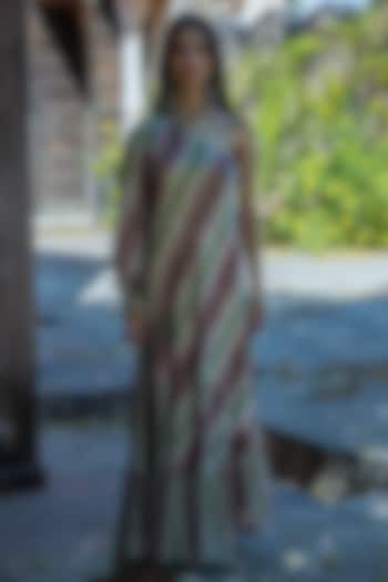 Mint Green Embroidered Maxi Vacation Dress by Punit Balana at Pernia's Pop Up Shop