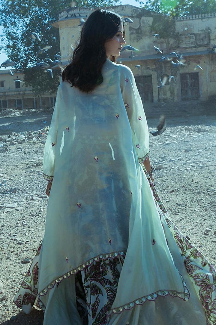 Mint Green Embroidered Wedding Lehenga Set by Punit Balana at Pernia's Pop Up Shop