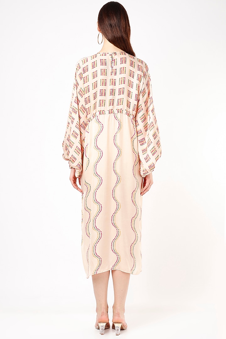 Blush Pink Printed String Summer Dress by Punit Balana at Pernia's Pop Up Shop
