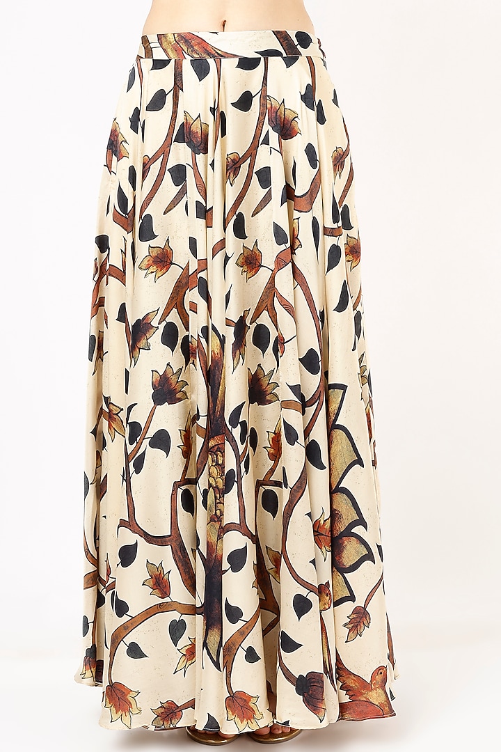 Beige Printed Skirt Set by Punit Balana at Pernia's Pop Up Shop