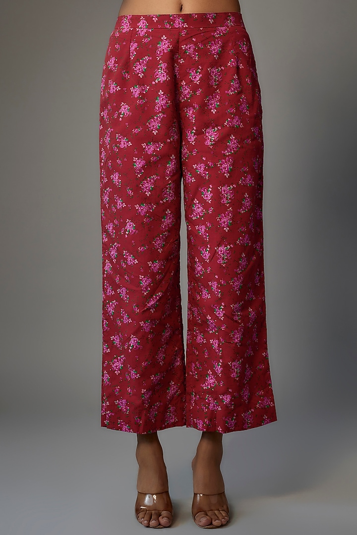 Red Cotton Kurta Set by Punit Balana at Pernia's Pop Up Shop