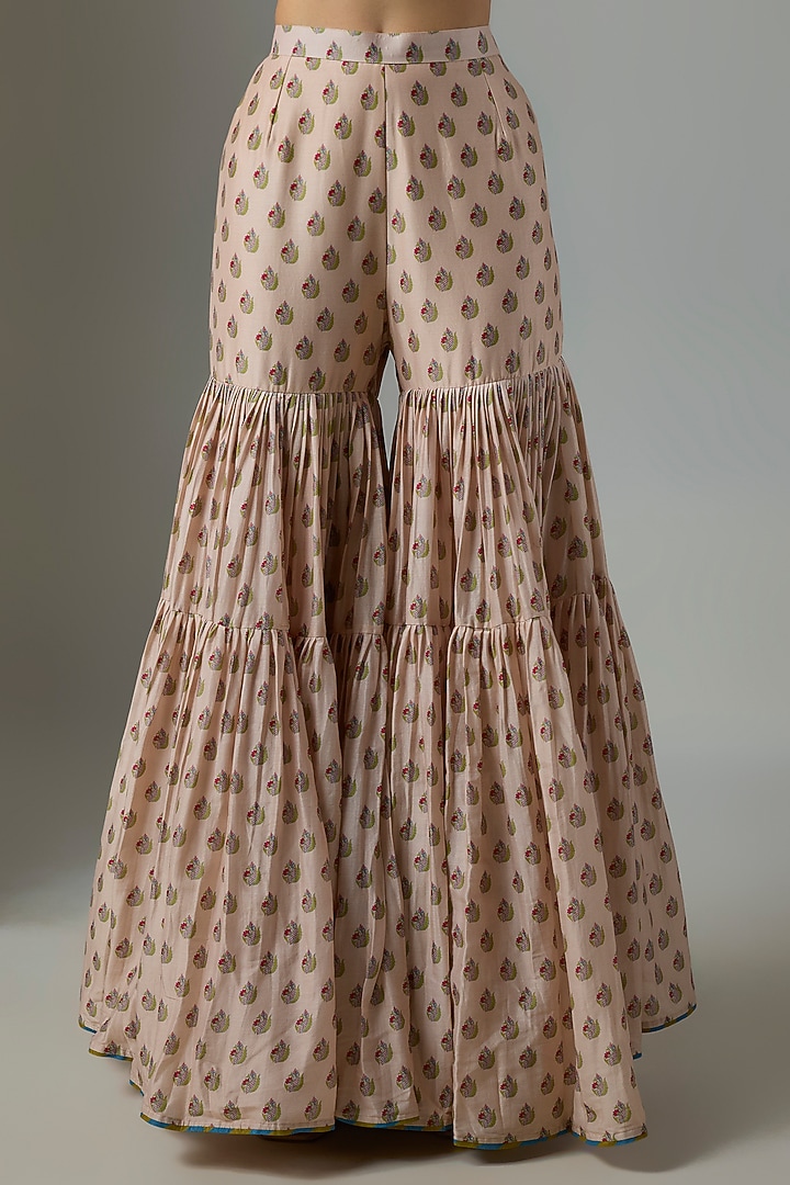 Buttercup Silk Chanderi Gota Marodi Wedding Sharara Set by Punit Balana at Pernia's Pop Up Shop