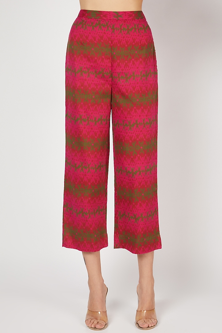 Red Silk Angrakha Kurta Set With Coin Work by Punit Balana at Pernia's Pop Up Shop