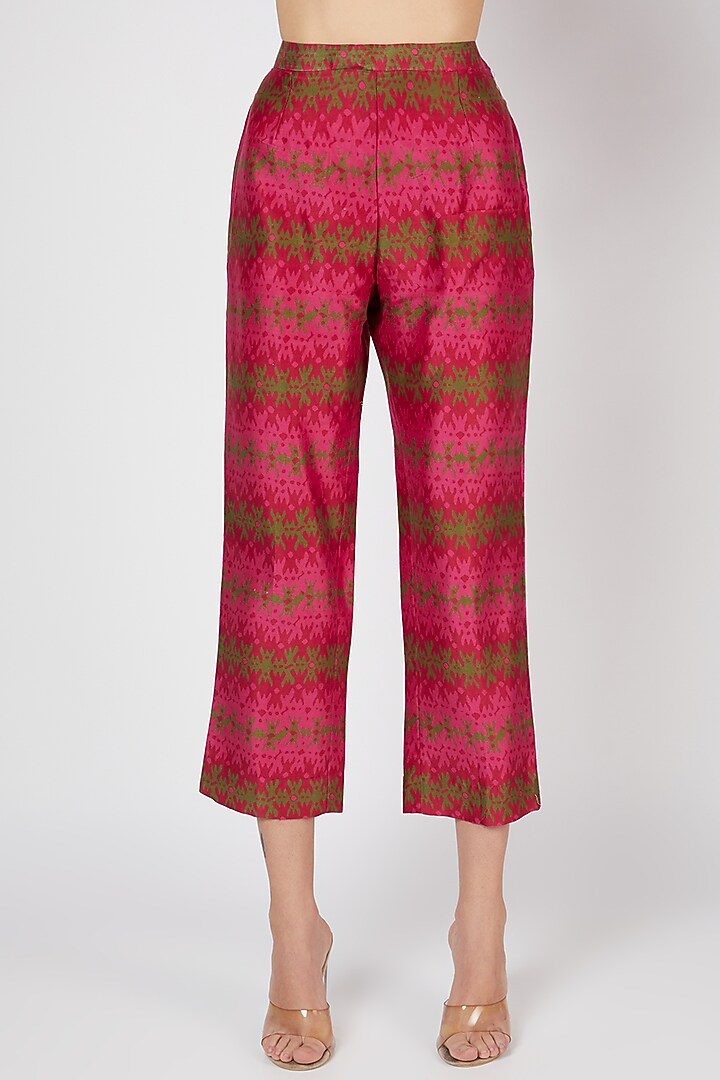 Fuchsia Wedding Anarkali Set With Marodi Work by Punit Balana at Pernia's Pop Up Shop
