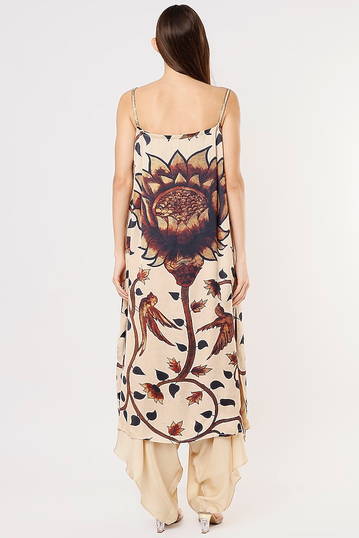 Beige Printed Kurta Set by Punit Balana at Pernia's Pop Up Shop