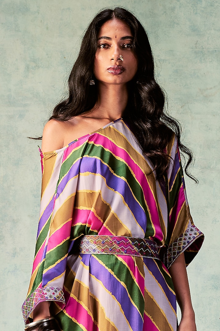 Multi-Colored Digital Printed Vacation Dress by Punit Balana at Pernia's Pop Up Shop