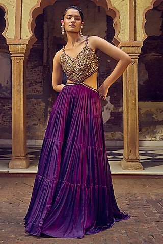 siannise fudge purple dress Love Island's Sinnise Fudge launches an In The Style collection