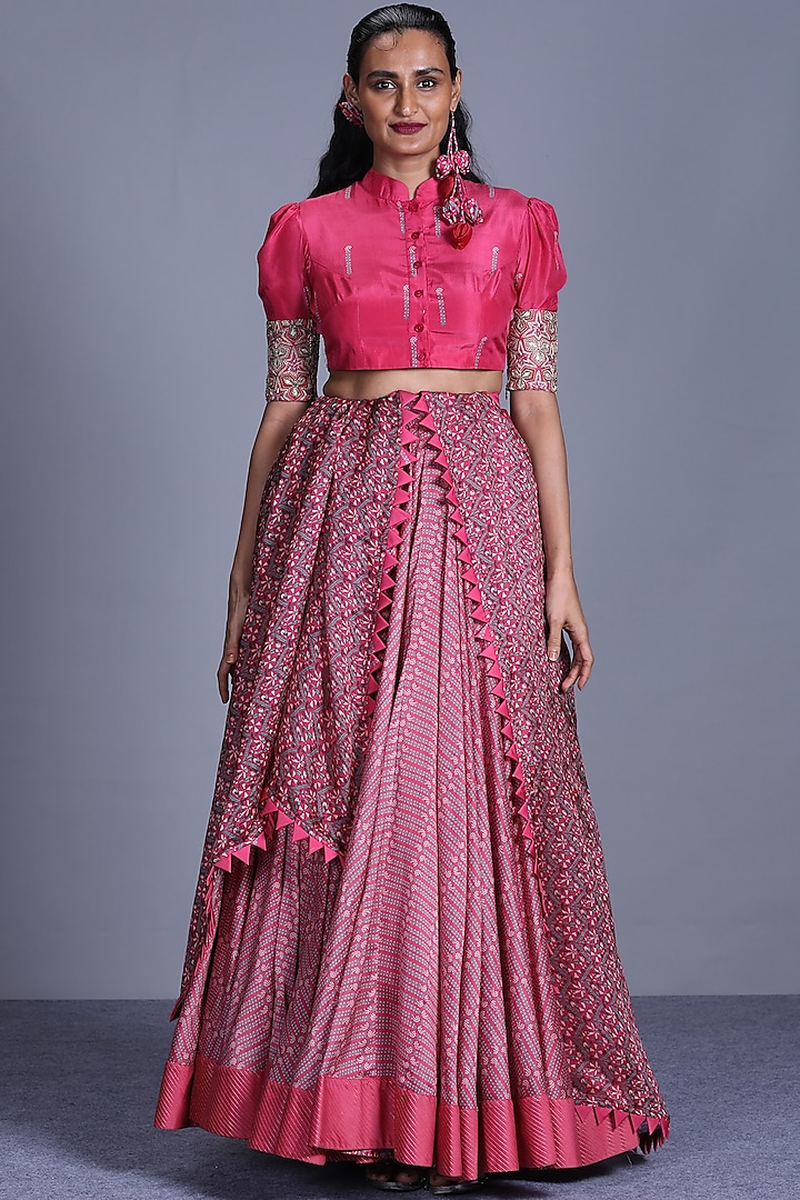 Pink Skirt Set by Punit Balana at Pernia's Pop Up Shop