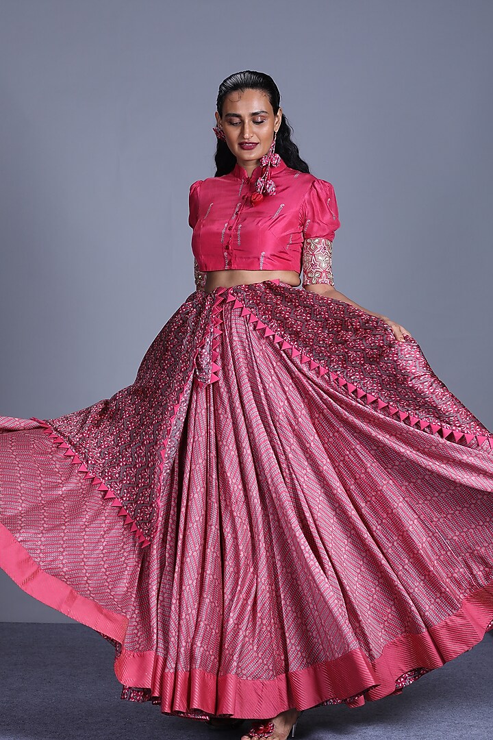 Pink Skirt Set by Punit Balana at Pernia's Pop Up Shop