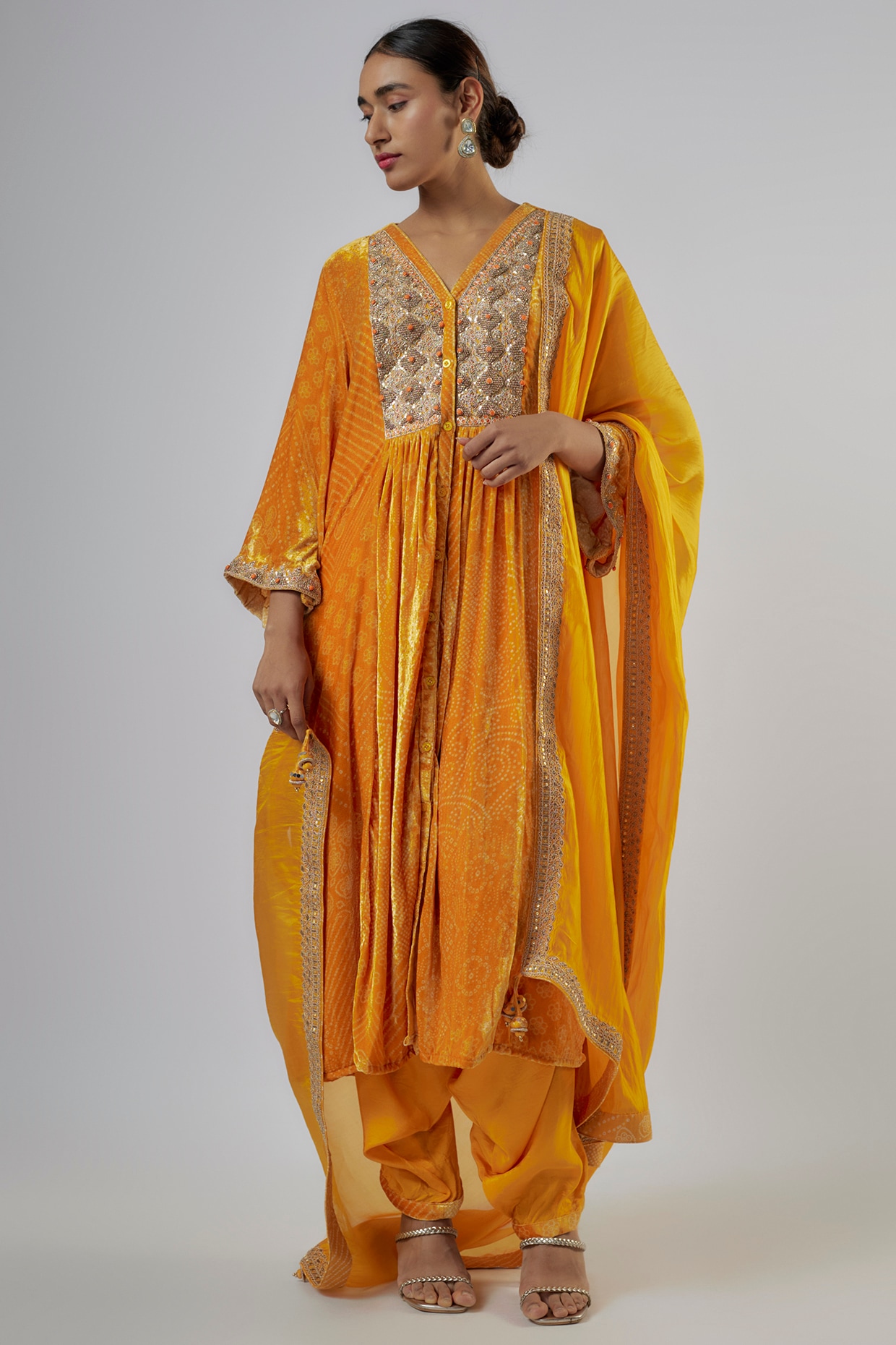 Women Wear Cotton Bandhani Printed Anarkali Kurti at Rs 490/piece in Jaipur