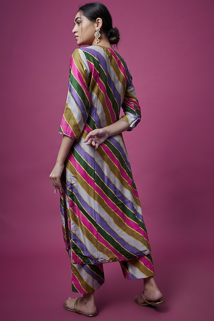 Multi-Colored Embroidered Kurta Set by Punit Balana at Pernia's Pop Up Shop