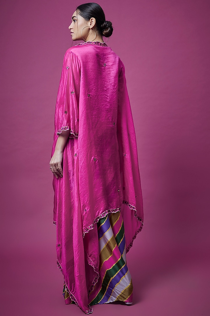 Multi-Colored Satin Silk Skirt Set by Punit Balana at Pernia's Pop Up Shop