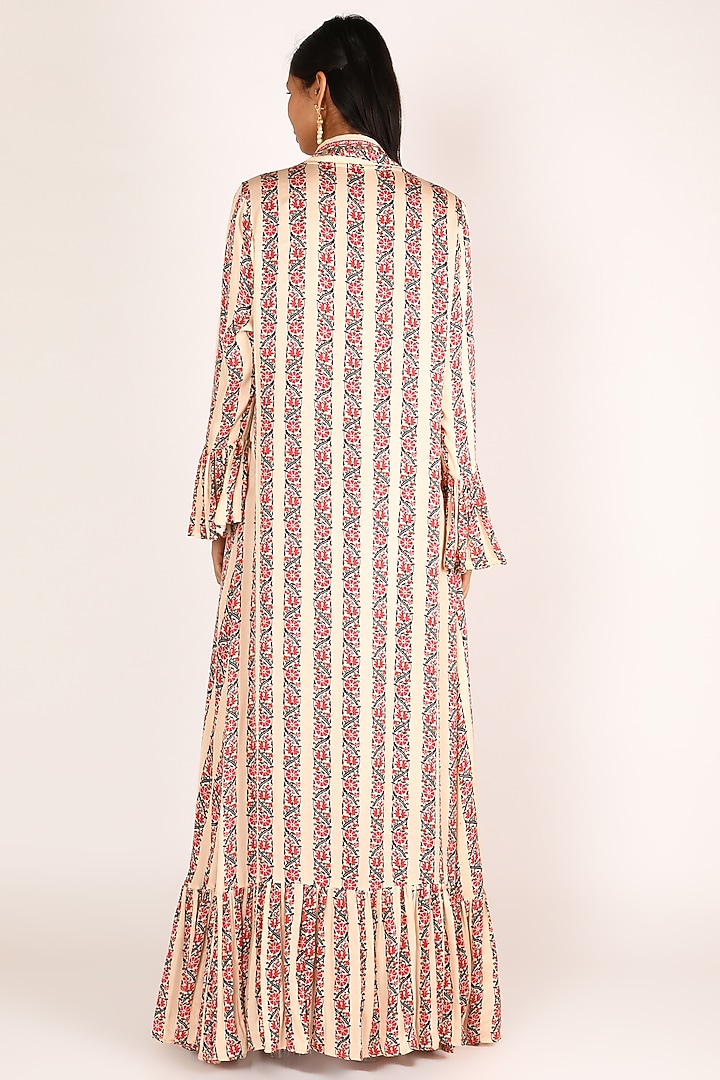 Peach Cape Set With Coin Work by Punit Balana at Pernia's Pop Up Shop