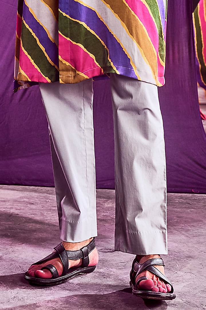 Ivory Satin Silk Pant Set by Punit Balana Men at Pernia's Pop Up Shop