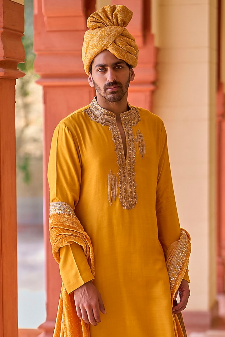 Kurta Pajama With Shawl Punjabi Kurta And Shawl Wearing Styles