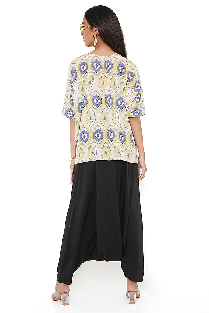 Yellow Art Crepe Printed Tunic by PS Pret by Payal Singhal at Pernia's Pop Up Shop