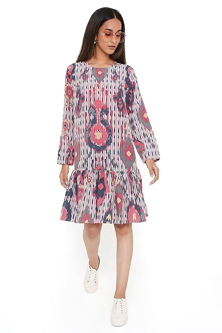 Red Ikat Printed Tunic by PS Pret by Payal Singhal at Pernia's Pop Up Shop
