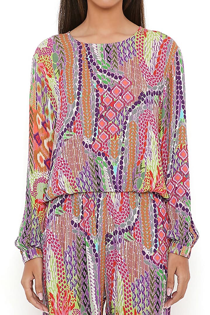 Multi-Color Cotton Printed Co-Ord Set by PS Pret by Payal Singhal at Pernia's Pop Up Shop