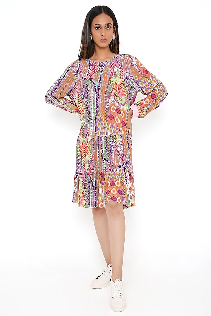 Multi-Color Crepe Printed Tunic by PS Pret by Payal Singhal