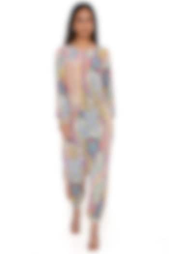 Multi-Colored Crepe Printed Co-Ord Set by PS Pret by Payal Singhal