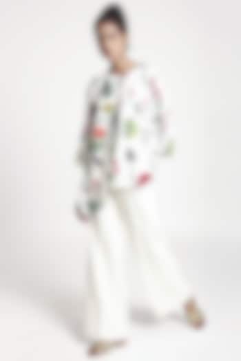 White Floral Printed Tunic by PS Pret by Payal Singhal at Pernia's Pop Up Shop