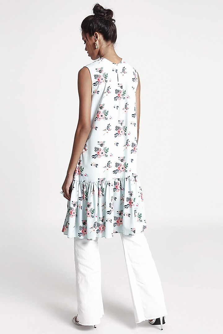 Powder Blue Printed Tunic by PS Pret by Payal Singhal at Pernia's Pop Up Shop
