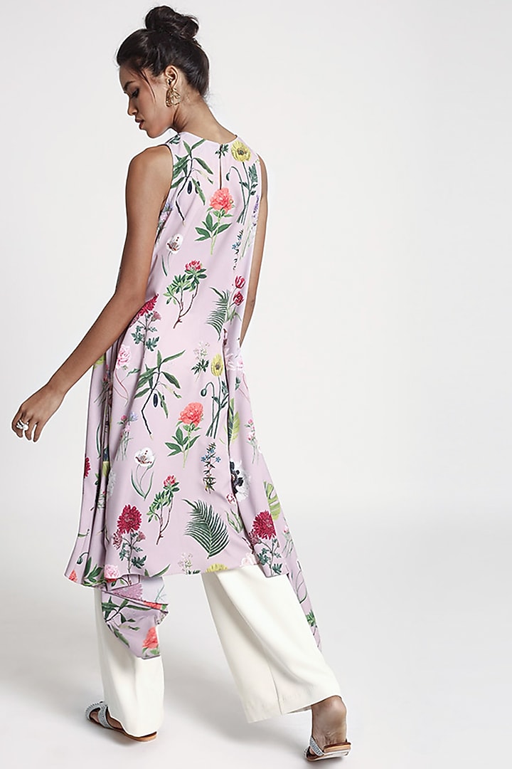 Lilac Printed Tunic by PS Pret by Payal Singhal at Pernia's Pop Up Shop