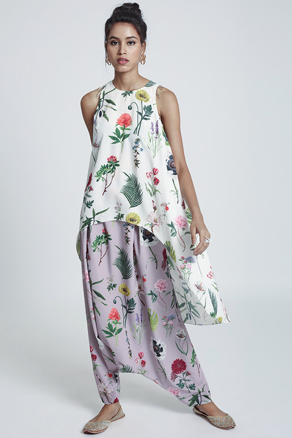Ivory & Lilac Printed Kurta Set by PS Pret by Payal Singhal at Pernia's Pop Up Shop