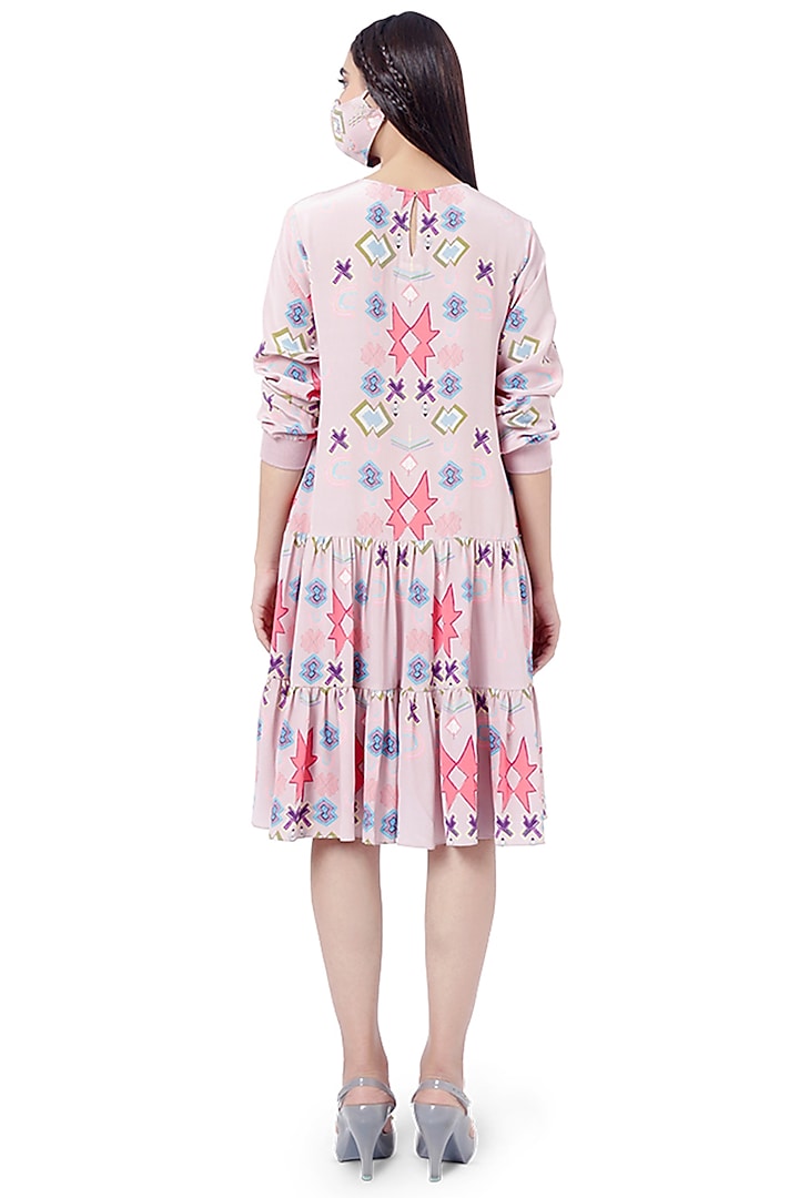 Pink Printed Layered Tunic by PS Pret by Payal Singhal at Pernia's Pop Up Shop