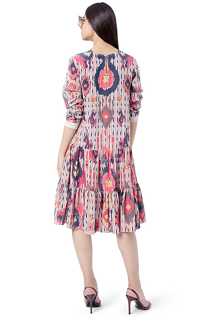 Red Printed Layered Tunic by PS Pret by Payal Singhal at Pernia's Pop Up Shop