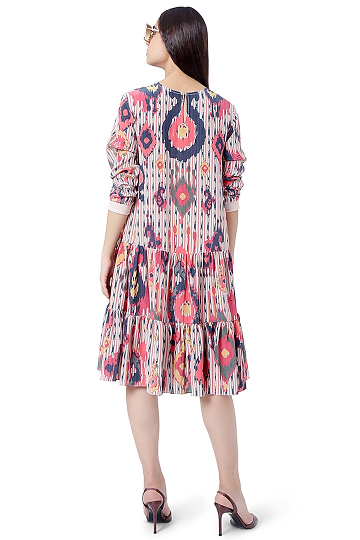 Red Printed Layered Tunic by PS Pret by Payal Singhal at Pernia's Pop Up Shop