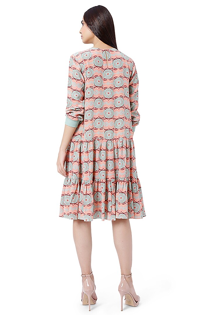Coral & Mint Printed Layered Tunic by PS Pret by Payal Singhal at Pernia's Pop Up Shop