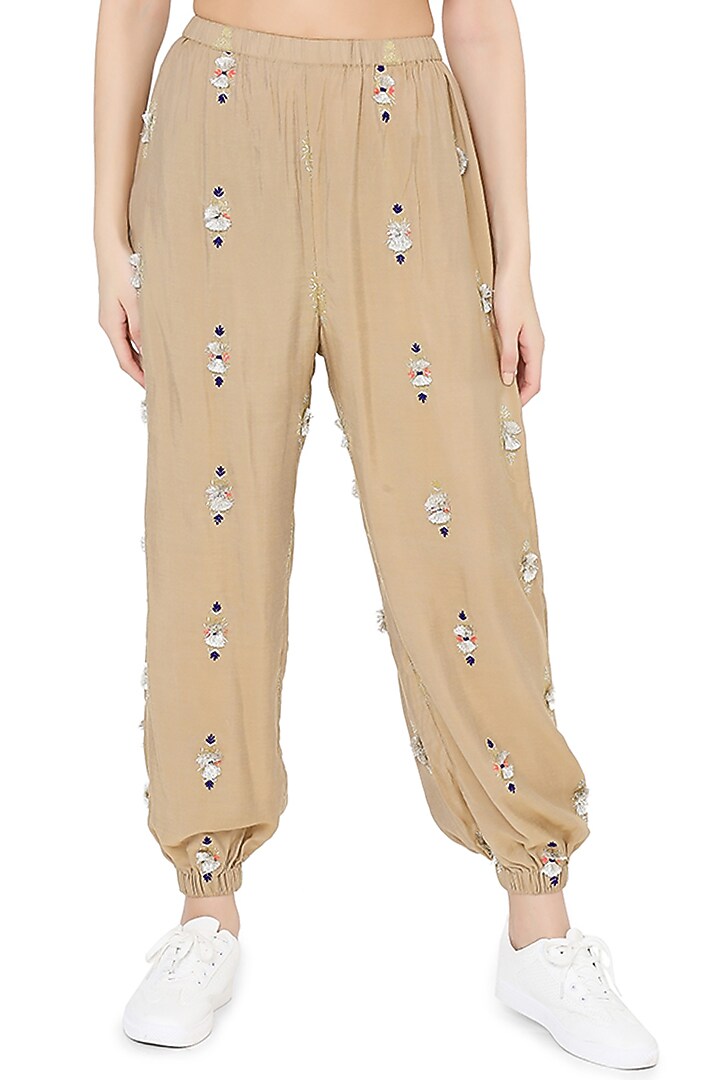 Gold & Green Embroidered Oversized Jacket Set by PS Pret by Payal Singhal at Pernia's Pop Up Shop