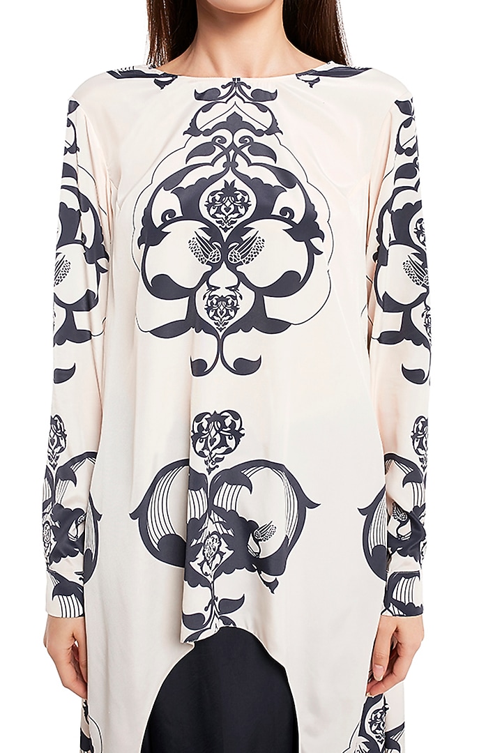 Black Crepe Low-Crotch Pant Set by PS Pret by Payal Singhal at Pernia's Pop Up Shop