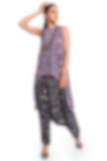 Purple Forest Printed Kurta Set by PS Pret by Payal Singhal