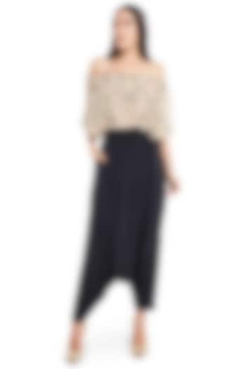 Black Art Crepe Pant Set by PS Pret by Payal Singhal at Pernia's Pop Up Shop