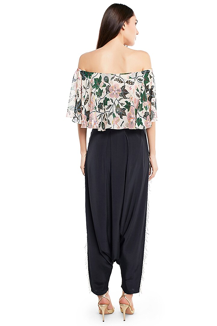 Black Art Crepe Pant Set by PS Pret by Payal Singhal at Pernia's Pop Up Shop
