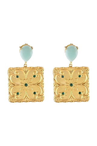 Gold Plated Handmade Earrings by Prints by Radhika Jewellery
