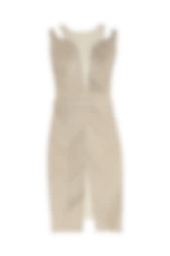 Beige and cream bodycon dress by PABLE