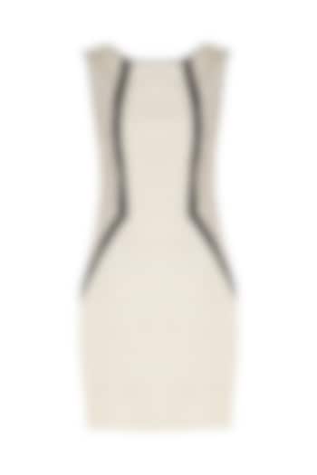 White and sand beige bodycon dress by PABLE