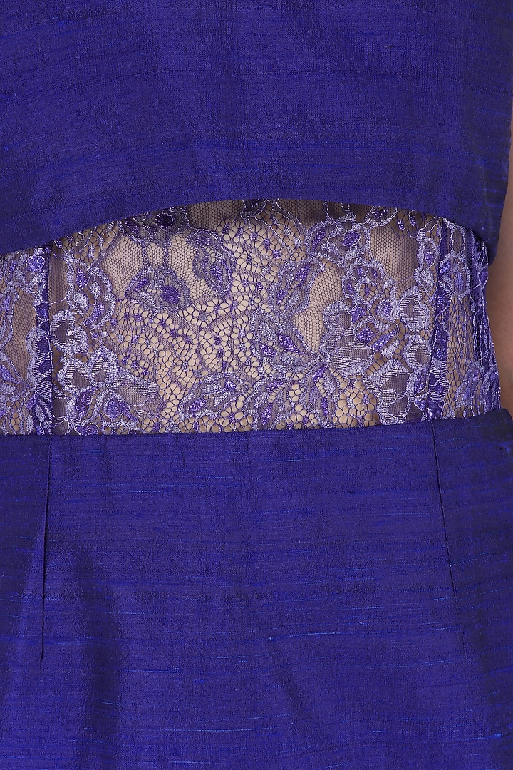 Royal blue lace insert dress available only at Pernia's Pop Up Shop.