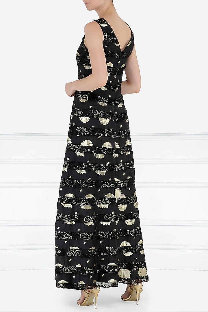 Black A-line maxi dress available only at Pernia's Pop Up Shop.