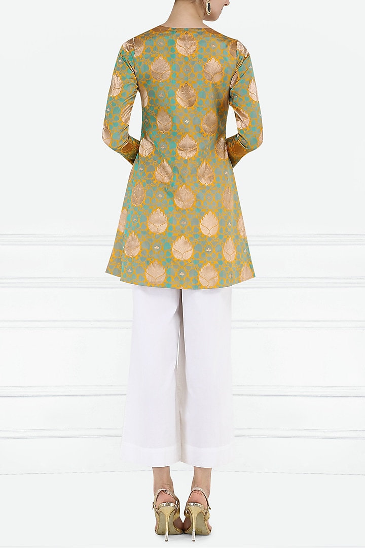 Mustard brocade jacket available only at Pernia's Pop Up Shop.