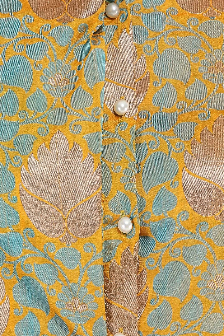 Mustard brocade jacket available only at Pernia's Pop Up Shop.
