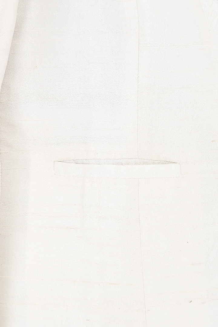 White silk jacket available only at Pernia's Pop Up Shop.