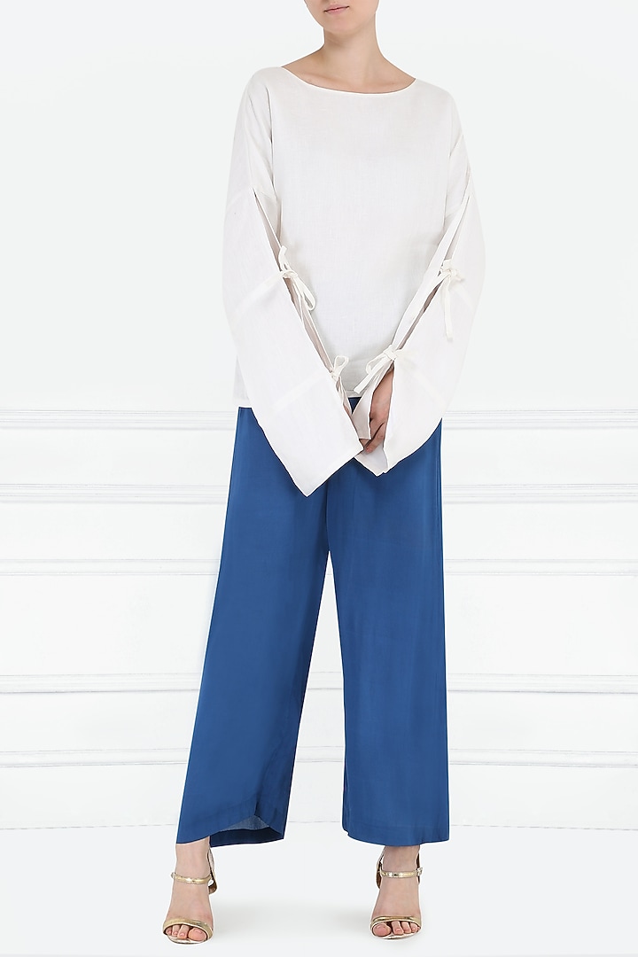 White linen top available only at Pernia's Pop Up Shop.