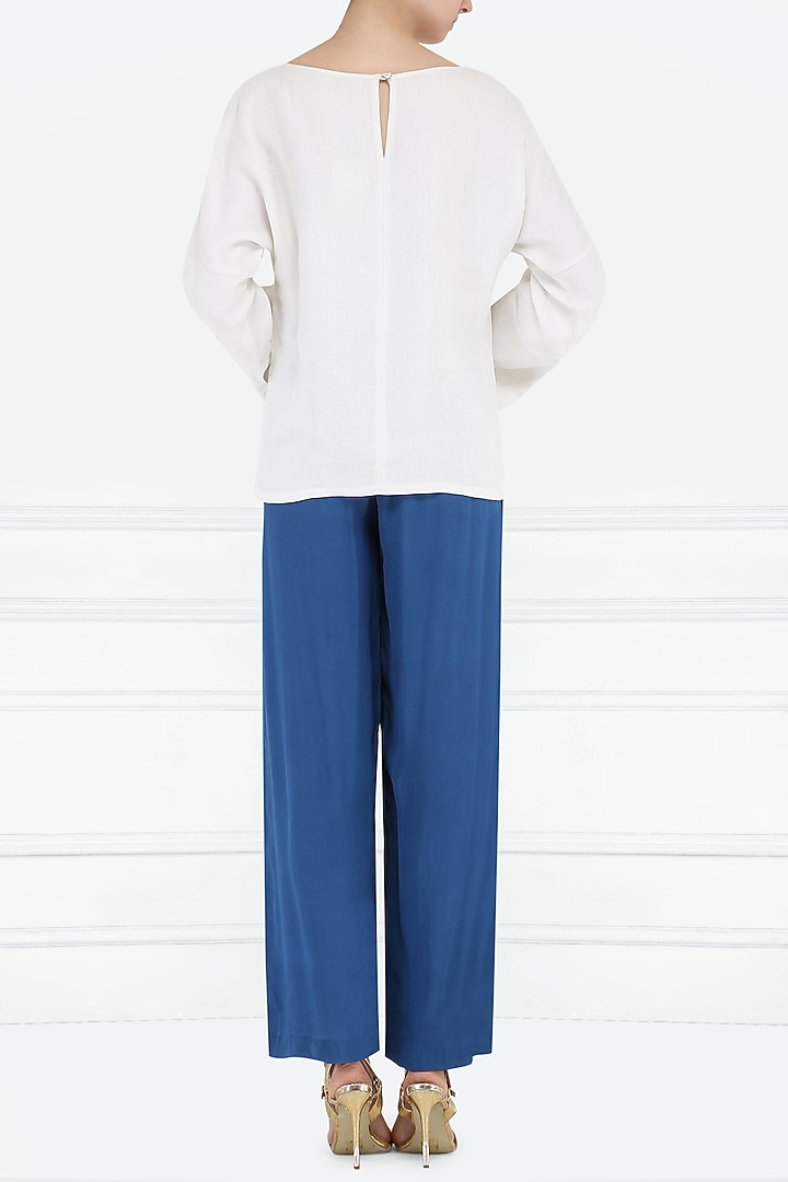White linen top available only at Pernia's Pop Up Shop.