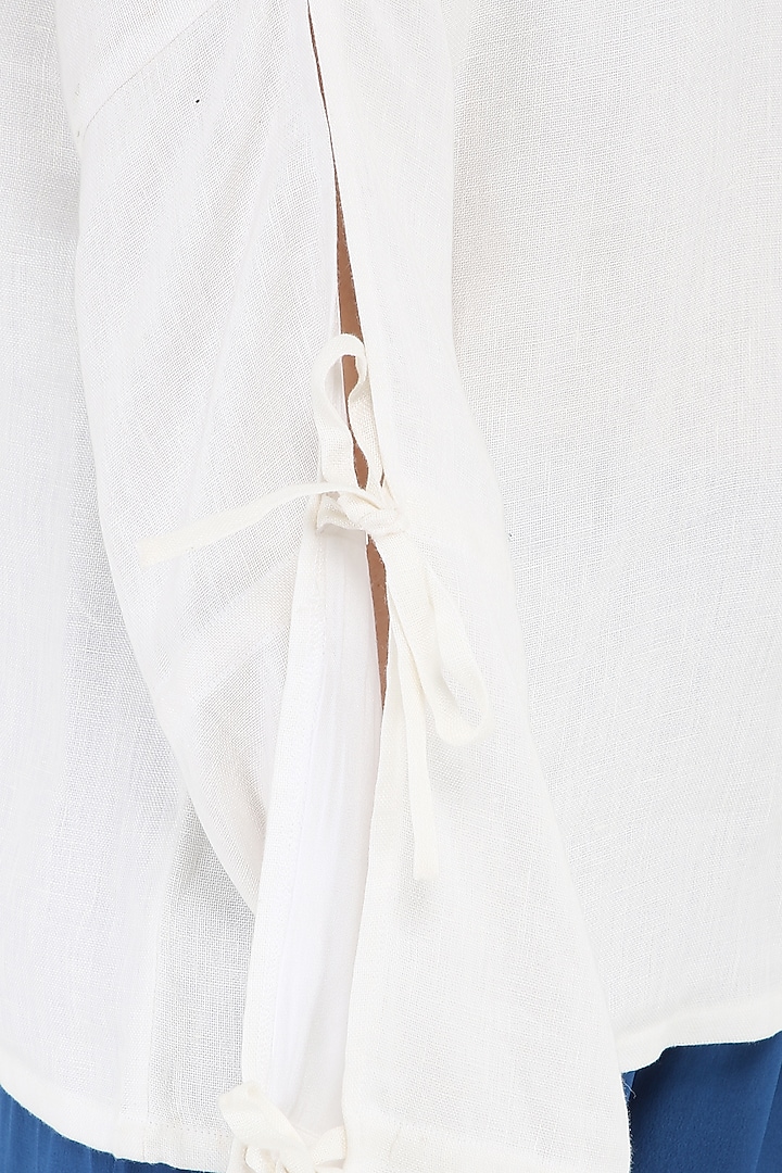 White linen top available only at Pernia's Pop Up Shop.
