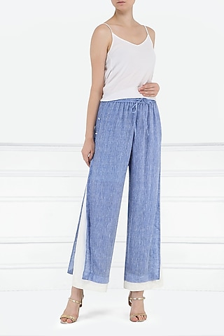 Blue and White Layered Pants by PABLE